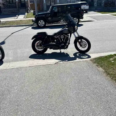 2017 Dyna with rare two tone denim grey/black paint. Almost new condition. Selling to upgrade. Bike...