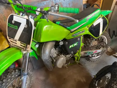 Sons growing too fast needs bigger bike looking towards 4 stroke starts first kick has v force 3 ree...