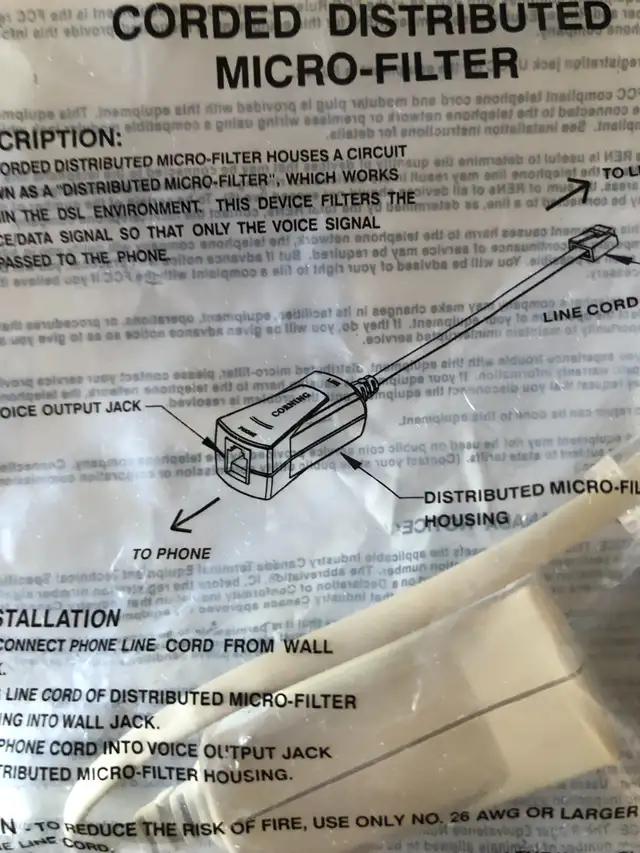 Three (3) Corded Distributed Single Jack Micro Filter in General Electronics in City of Toronto - Image 4