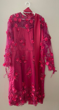 Self Made Pink Elegant Dress 