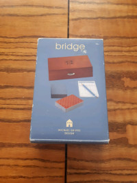 Michael Graves Design Bridge Game Set, Wood Case, Sealed Cards