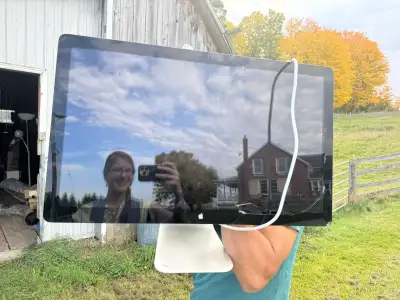 Apple monitor and computer, View more