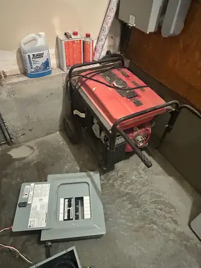 6500 W generator , panel and cord included , View more