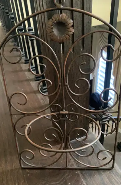 Ornate Metal Scrollwork Plant Stand (2), View more