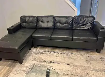 4-Piece Leather Sectional Couch Brand New For Sale, View more
