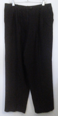 size 18 Navy Black WOOL Classic Trousers lined
