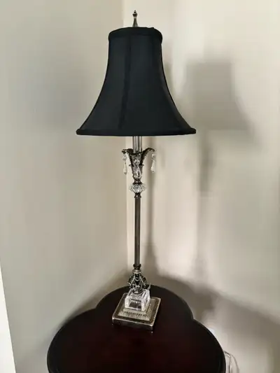 Vintage Traditional Table Lamp with Black Shade, View more