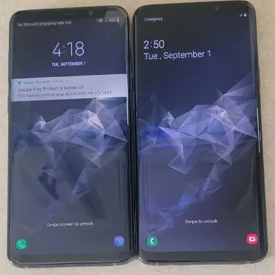 2 Samsung galaxy S9+, 64gb,  unlocked,  $130 each, final price , View more