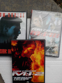 Mission Impossible 1,2, and 3 DVDs , Tom Cruise movies