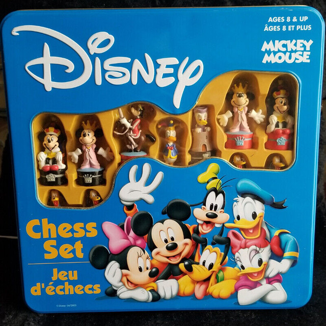 Disney Rare Mickey Mouse Chess Set - Tin Box in Toys & Games in Markham / York Region