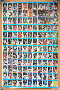 1989-90 O-PEE CHEE HOCKEY UNCUT SHEET 132 CARDS NM JOE SAKIC RC