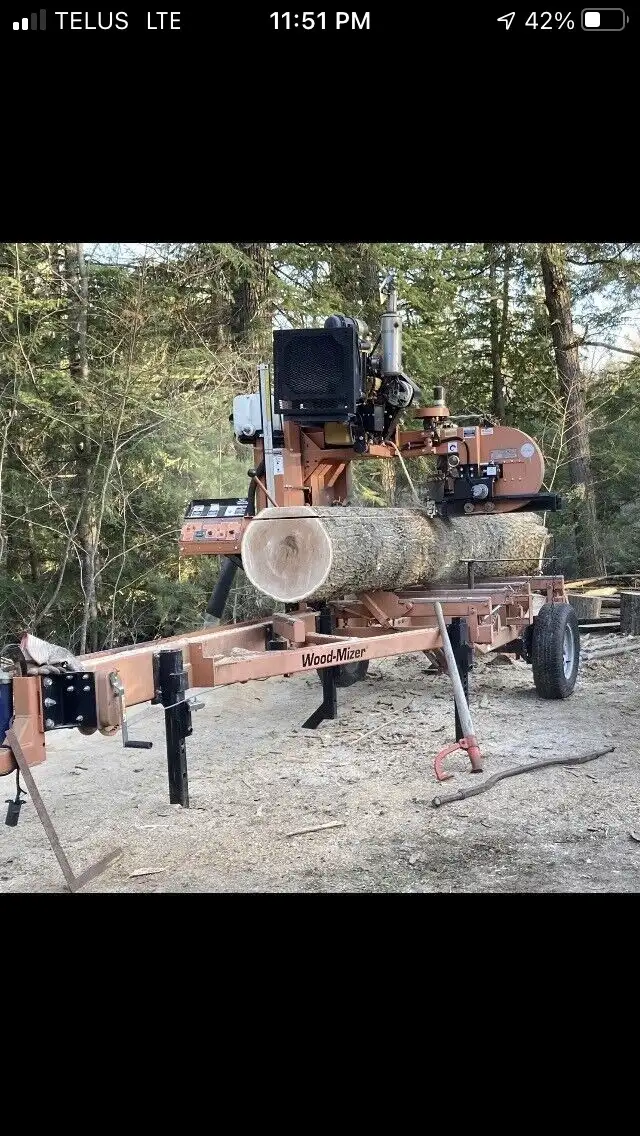 Portable sawmill for hire.65162030829059126