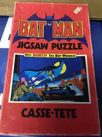 VINTAGE 1973 BATMAN JIGSAW PUZZLE DC COMICS - PARKER PICKERS -