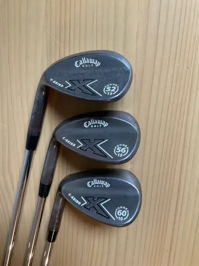 LH Callaway Golf X Forged Wedge Set 52 56 60 Iomic Rifle Shaft, View more