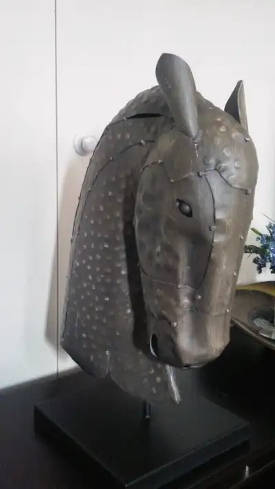 Decorative Horse Head Sculpture Retro Art 18" H x 16" W, View more