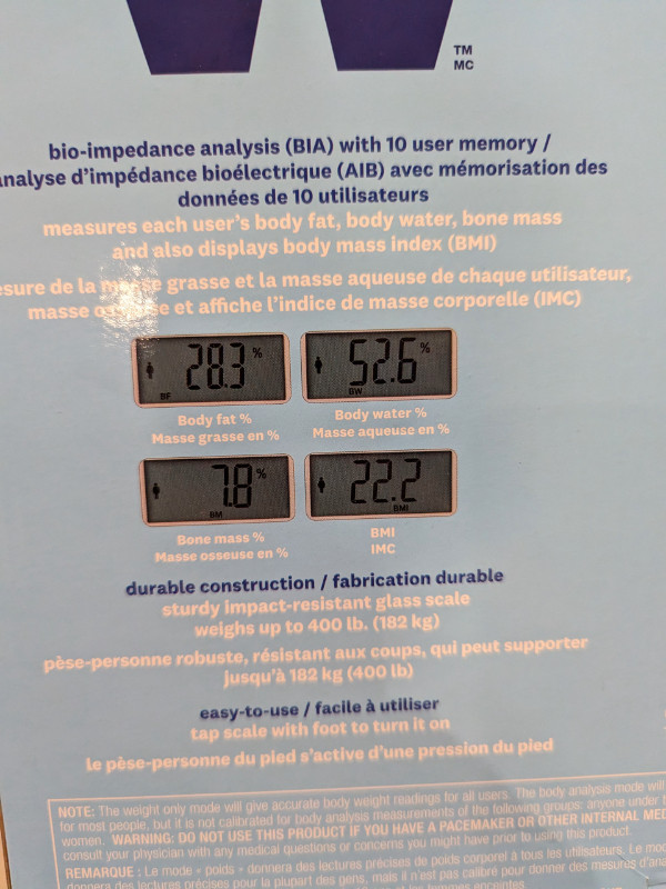 Conair Body Analysis Scale in Health & Special Needs in Kitchener / Waterloo - Image 2