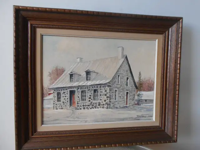 TABLEAU-PEINTURE-TOILE-OIL PAINTING-VINTAGE-THOMAS KEENAN in Arts & Collectibles in City of Montréal - Image 2