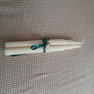 2 Beige Candles  Decor, View more