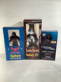 Lady Death, Seven of Nine, Earth X Venom 1999 Boxed Figures 