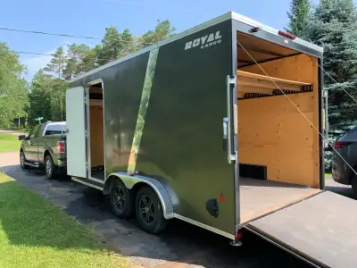 2022 17’ custom built all aluminium trailer - v nose - built solid - heavy duty back door - side doo...