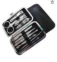 Manicure Set, 10 In 1 Stainless Steel Portable Travel Grooming