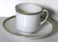 White Demi-Tasse cup and saucer
