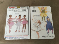 TWO (2) GIRLS SEWING PATTERNS  SIZE 2-10 Halloween