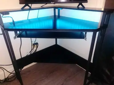 computer desk with lights, View more