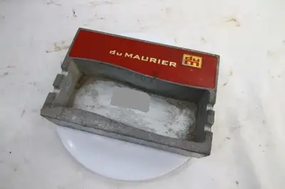 VINTAGE HEAVY METAL TABLE ASHTRAY - du MAURIER, View more