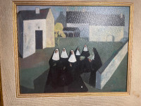 Jean-Paul Lemieux Framed Repro Print of Ursuline Nuns - Quebec
