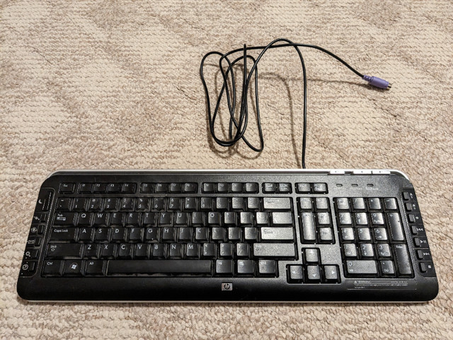 Keyboard HP PS/2 Black - Works Great in Mice, Keyboards & Webcams in Lethbridge