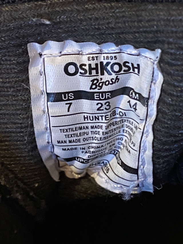 OshKosh Boys boots - size 7 in Clothing - 2T in Kitchener / Waterloo - Image 3