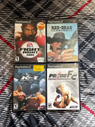 Lot Of 4 PS2 Games Red Dead Revolver, Fight Night 04, & More, View more