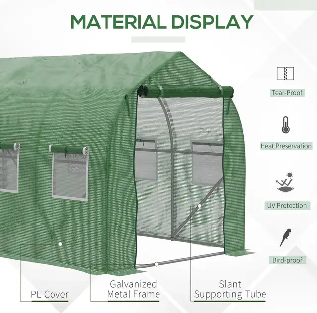 12.5' x 6.3' x 6.4' Steeple Walk-in Tunnel Greenhouse  in Outdoor Tools & Storage in Markham / York Region - Image 5