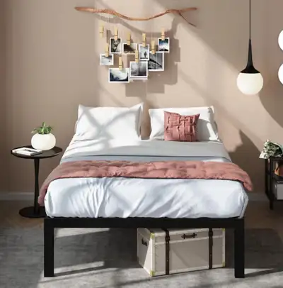 New-Zinus Lorrick Quick Snap 18 inch Twin Metal Platform Bed, View more