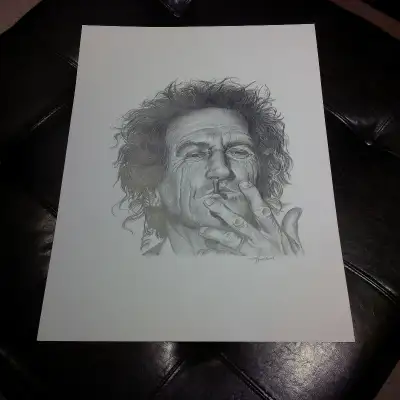 Keith Richards Original Pencil Drawing, View more