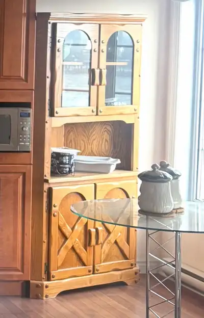 Vintage 1970’s Corner Hutch, View more