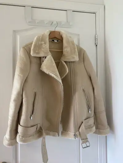 Topshop Faux Shearling Jacket, View more