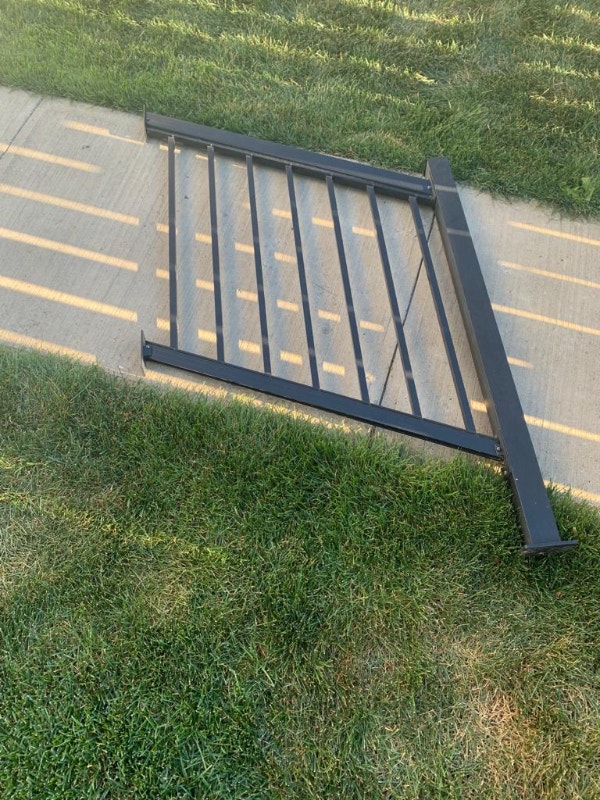 One 3 Step Black Aluminum Deck Railing Stair Decks & Fences Calgary