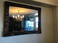 Art wall mirror wood cedar Frame