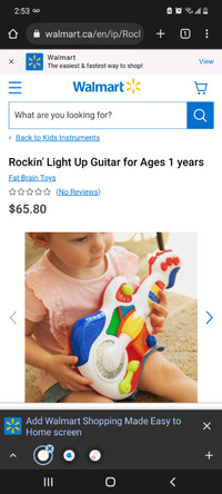New Rockin' Light Up Guitar Little Learner guitare