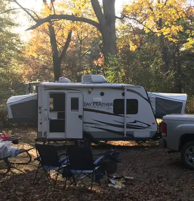 2013 Jayco Jay Feather Ultra Lite X17Z is a hybrid travel trailer known for its lightweight design....