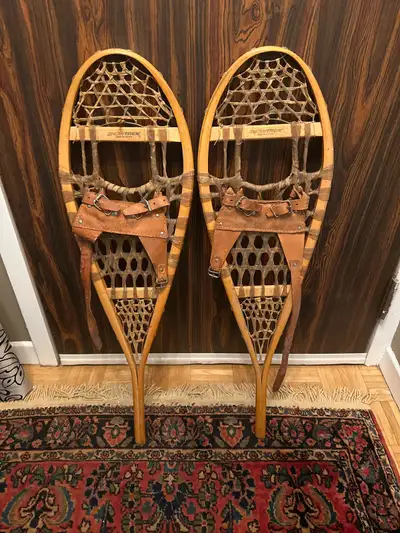VINTAGE WOOD CHILDREN SNOWSHOES, View more