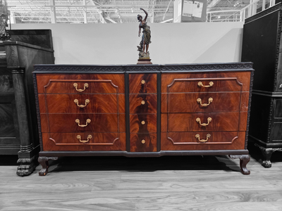 Vintage French Provincial Flame Mahogany 12 Drawer Dresser, View more