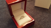 White gold diamond ring 10K ..size 6. ..........
