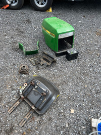 Parts off John Deere 170 lawn tractor gas tank hood floorpan 