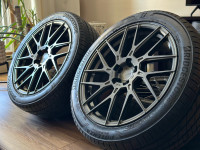 ADV1 CS SERIES R19 5x108 Forged wheels in Bridgestone Potenza