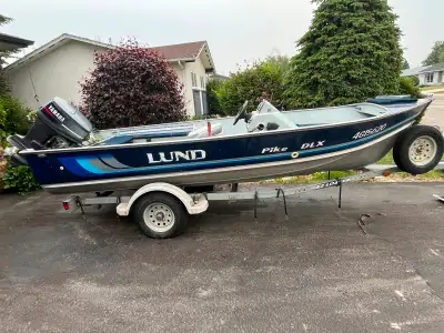 Designed for fishing/ live well/Fitted cover/ easy load trailer/ I had it tuned up at Pally last yea...