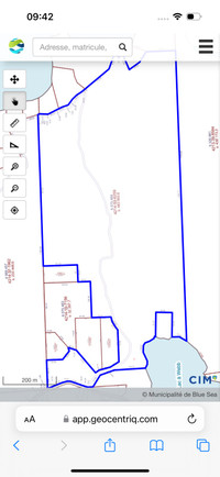 Terrain à vendre municipalité bleu sea