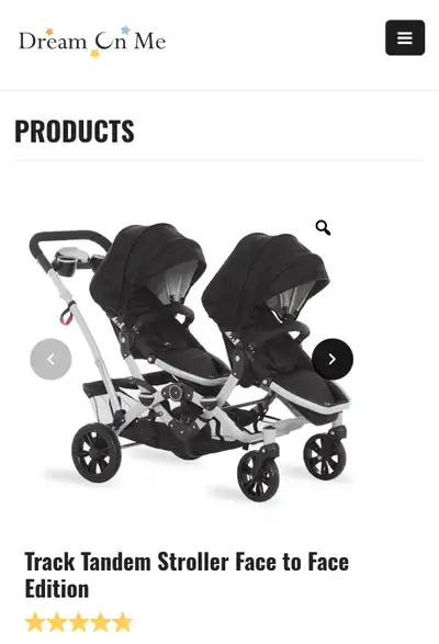 Dream On Me Track Tandem Double Stroller Face to Face Edition, View more